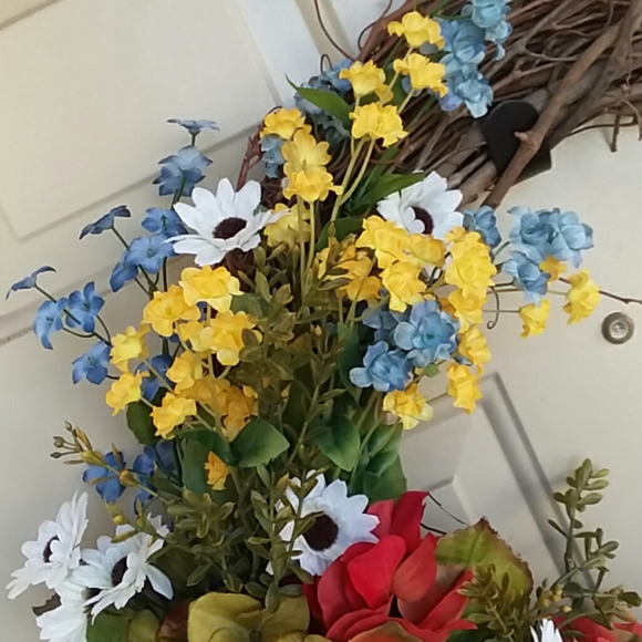 Summer Hydrangea Wreath by Wreathy Wonders - Picture 2 of 5